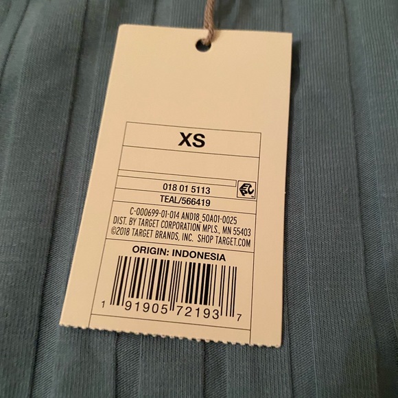 NWT a new day Target blue ribbed top size xs - Picture 2 of 2